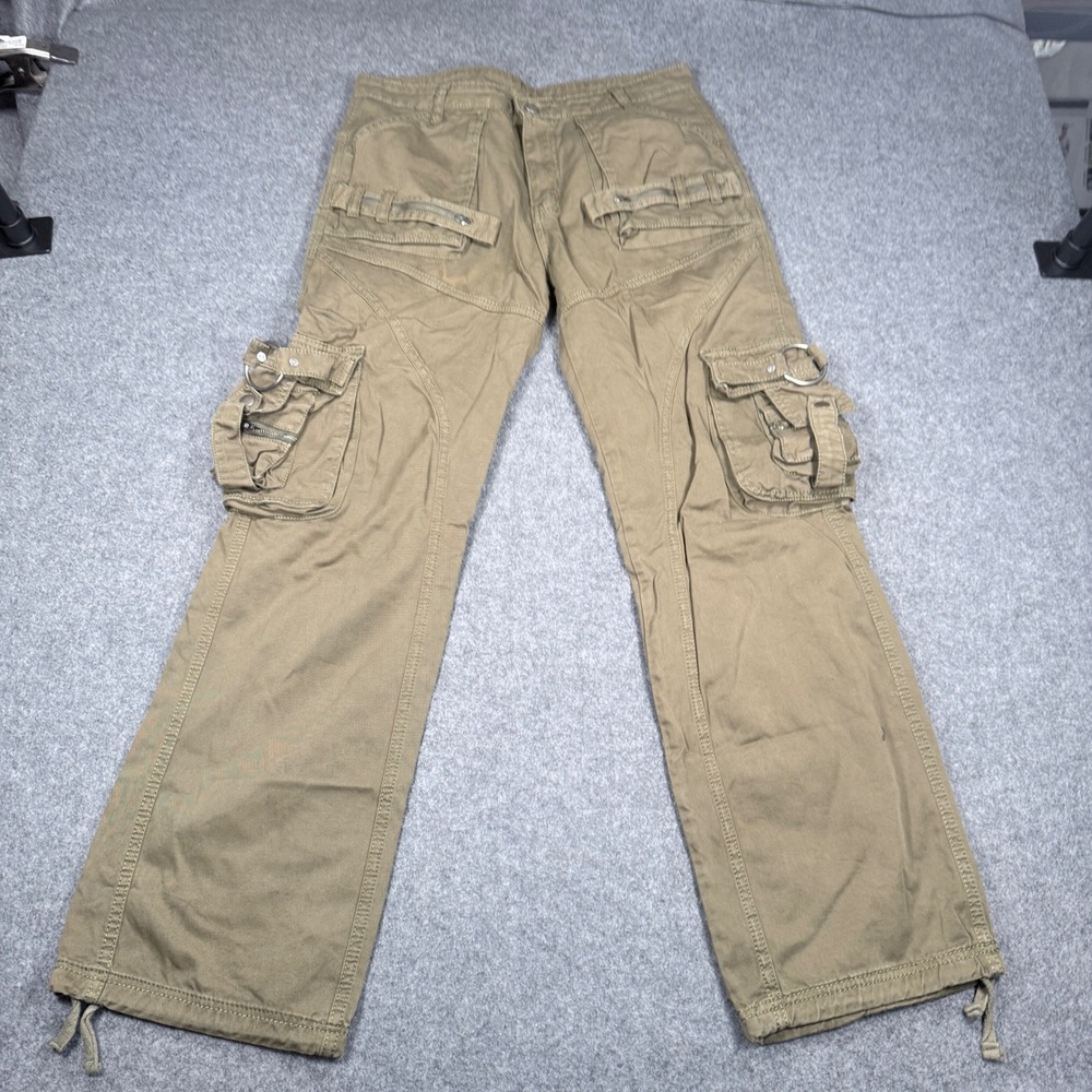Craze D-Ring Tactical Cargo Pants Olive Drab Cotton Multi Pocket Utility Lage
